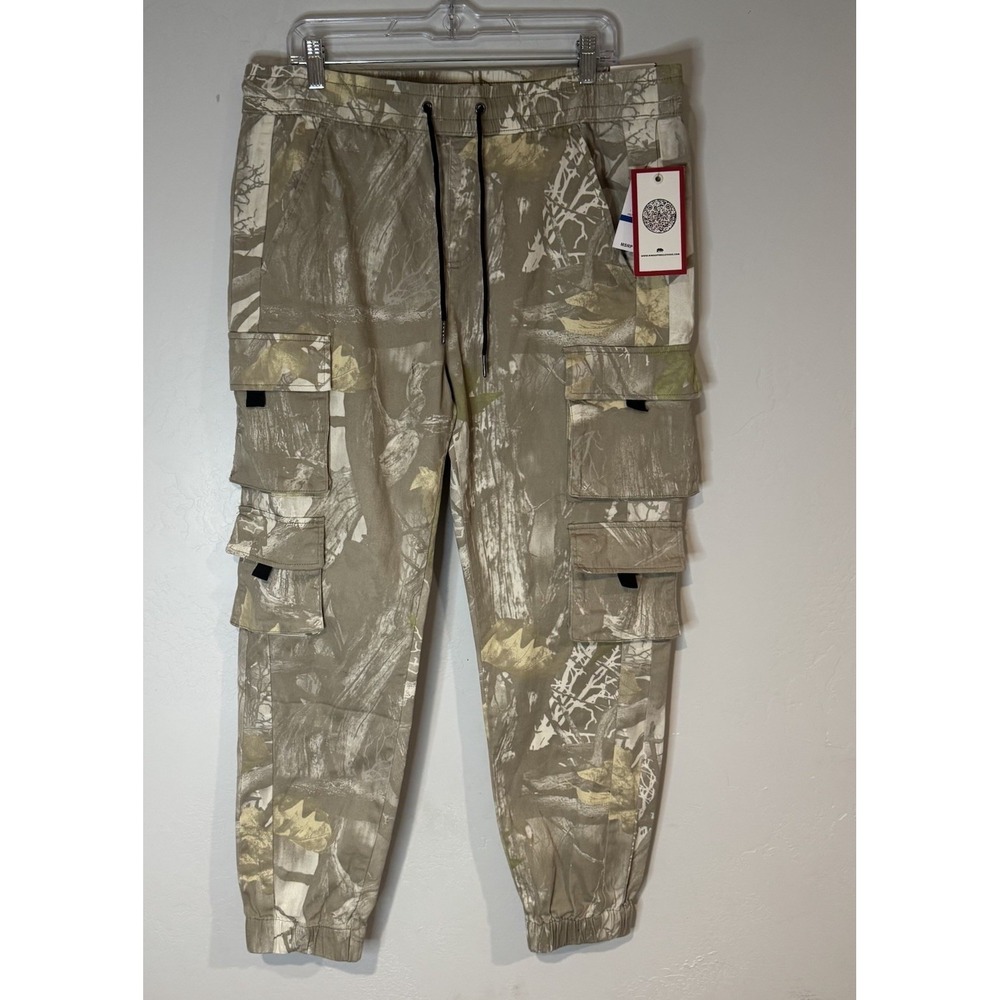 Ring of Fire Barnabas Cargo Jogger Pants Mens Gorpcore Sz XL Camo Grizzly
